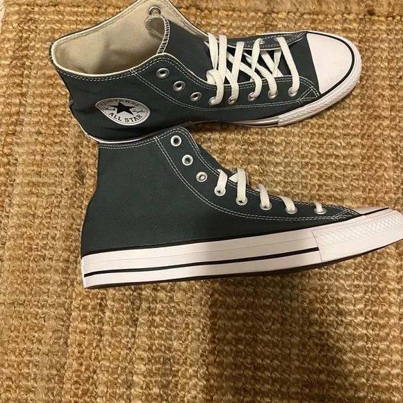 Converse Forest Green High-Top Sneakers - Picture 3 of 7